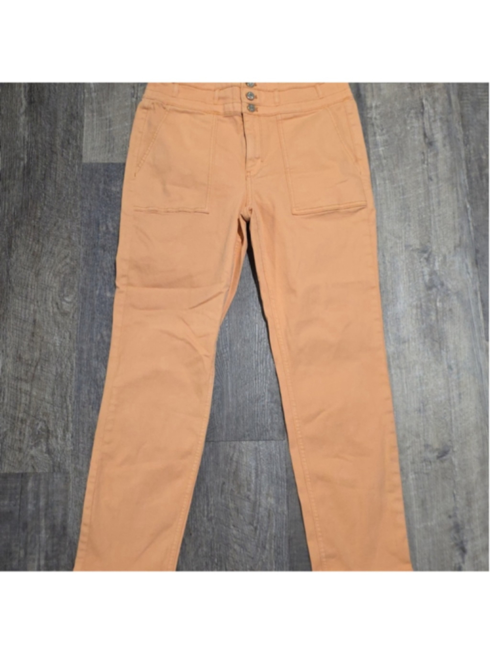 WHBM Jeans Women's Size 10 Pastel Orange Extra High Rise Slim Ankle
